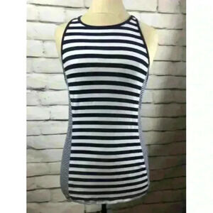Athleta Women's Size Medium Dark Blue & White Striped Tank top